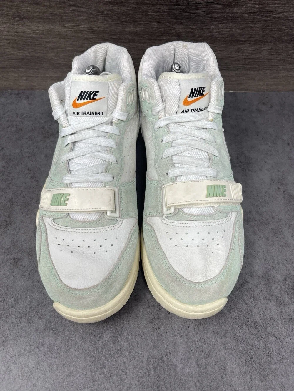 Nike Air Trainer 1 Enamel Green Size 8.5 Mens Sail Suede Retro DX4462-300